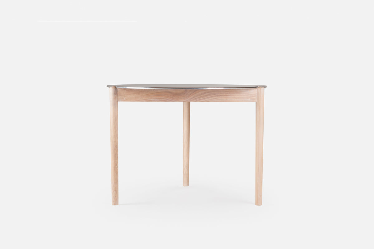 White compact dining discount table