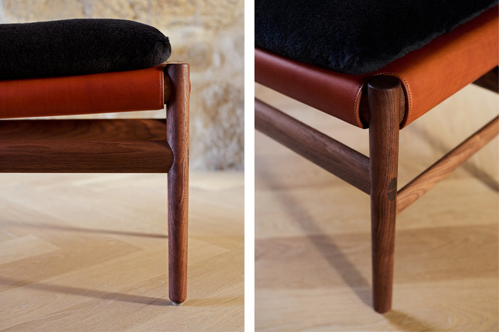 DANISH OILED WALNUT & DARK TAN LEATHER & EINAR 197