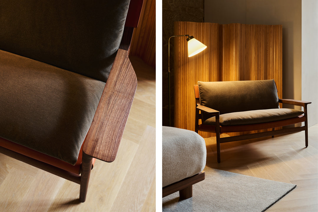 DANISH OILED WALNUT & DARK TAN LEATHER & BYRAM 361 (MODEL: MZ)