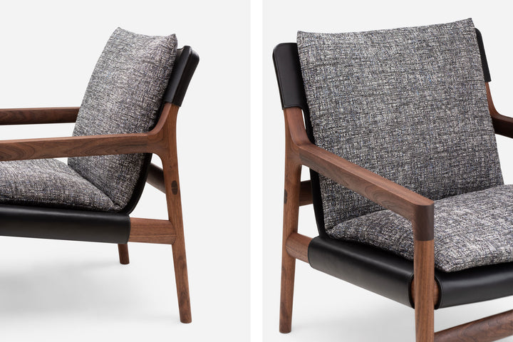 DANISH OILED WALNUT & BLACK LEATHER & SONAR 173