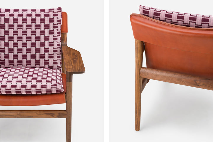 DANISH OILED WALNUT & DARK TAN LEATHER & ZADE 660