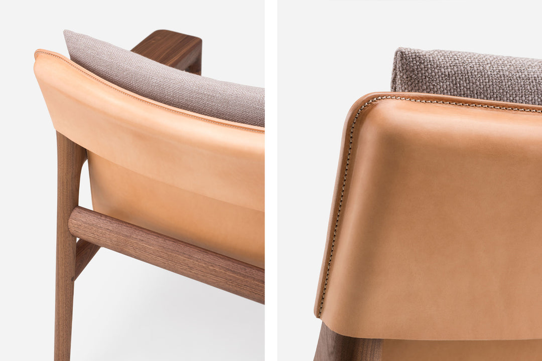 DANISH OILED WALNUT & NATURAL LEATHER & BASE 004