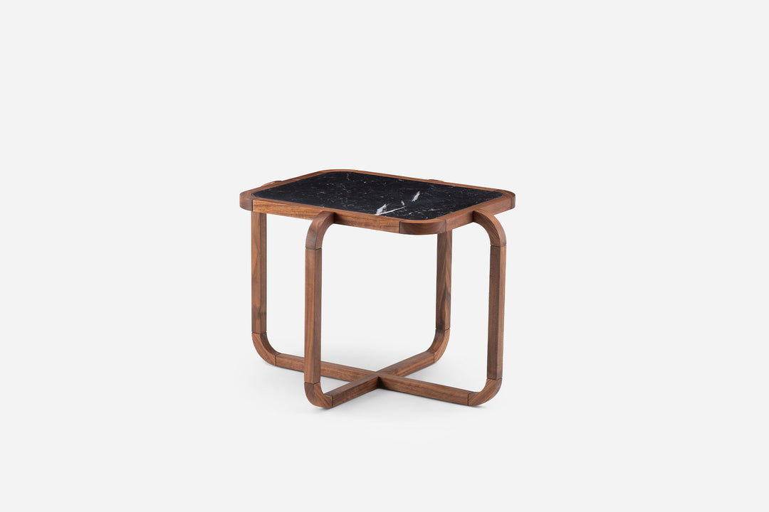 DANISH OILED WALNUT & BLACK MARQUINA MARBLE (MODEL: MM)