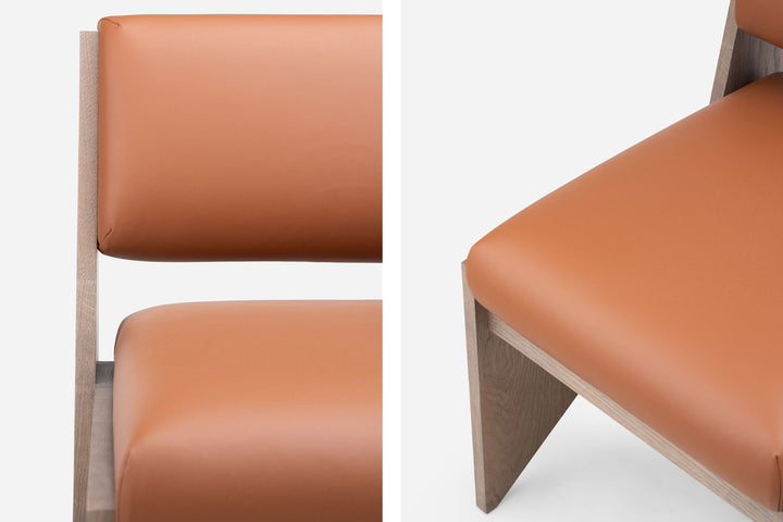 OXIDISED OAK & BROWN NATURAL GRAIN LEATHER