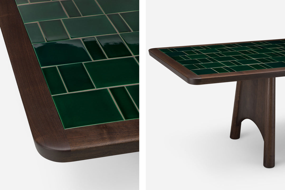 BLACK OILED WALNUT & GREEN TILE (MODEL: L)