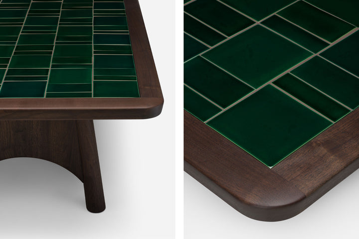 BLACK OILED WALNUT & GREEN TILE (MODEL: L)
