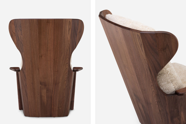 DANISH OILED WALNUT & MOHAWI SHEEPSKIN