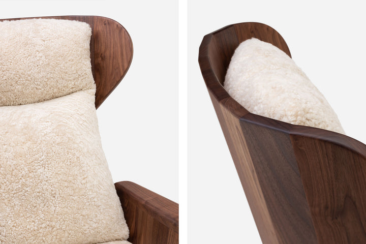 DANISH OILED WALNUT & MOHAWI SHEEPSKIN