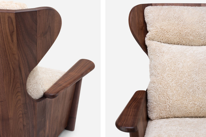 DANISH OILED WALNUT & MOHAWI SHEEPSKIN