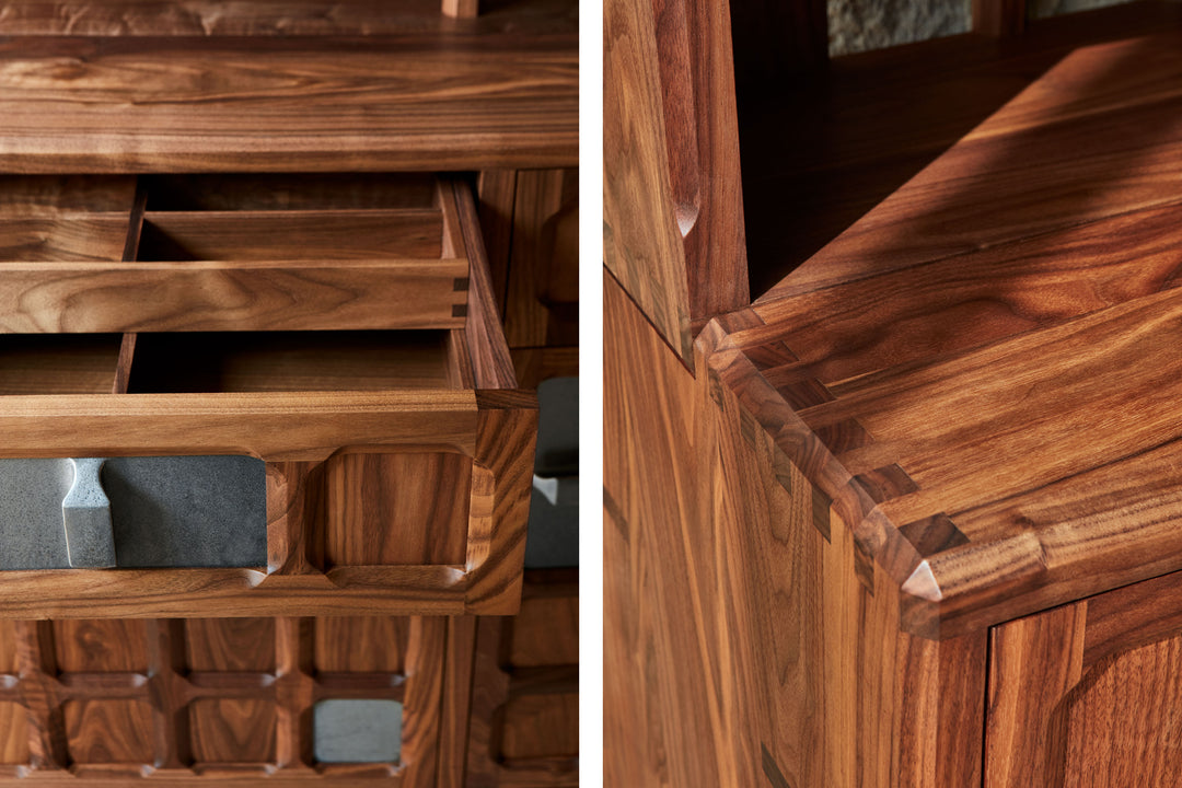 DANISH OILED WALNUT & GREY CERAMIC (MODEL: LF)