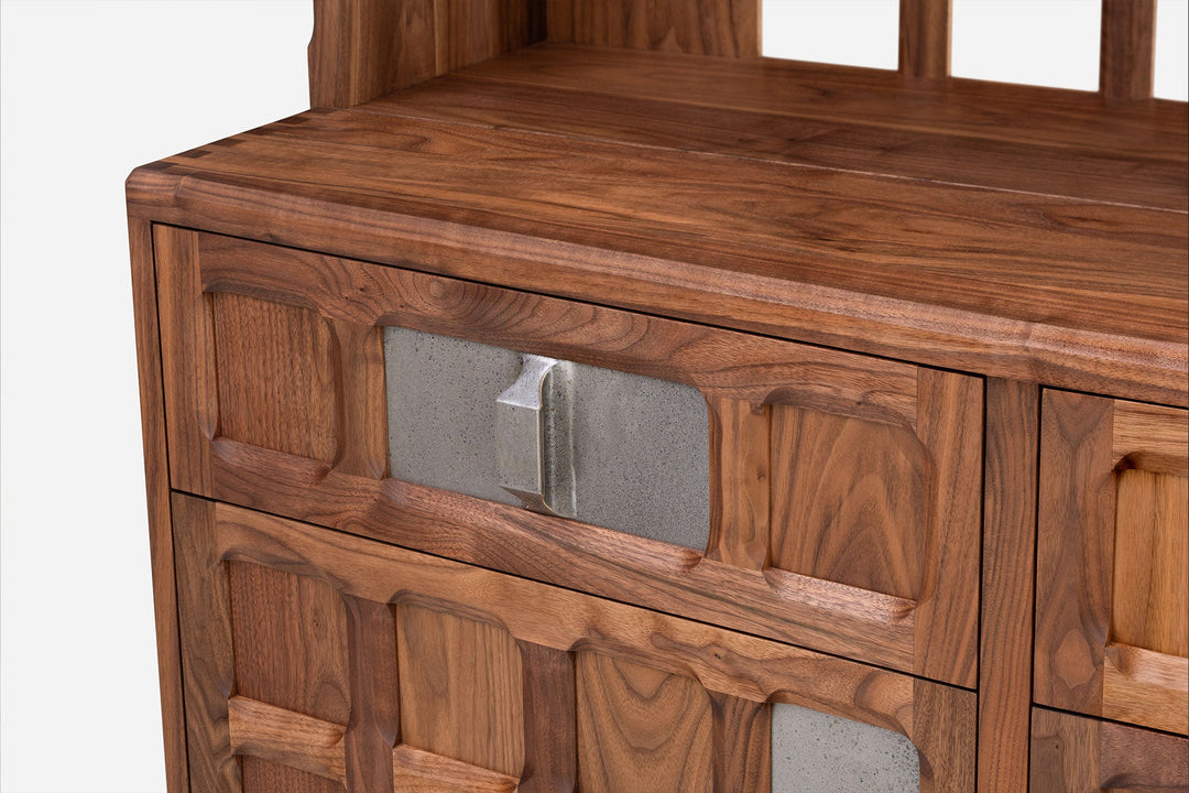 DANISH OILED WALNUT & GREY CERAMIC (MODEL: LF)