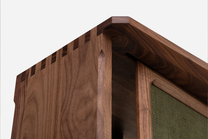 DANISH OILED WALNUT & GREEN FLORES TEXTILE LINEN (MODEL: LF)