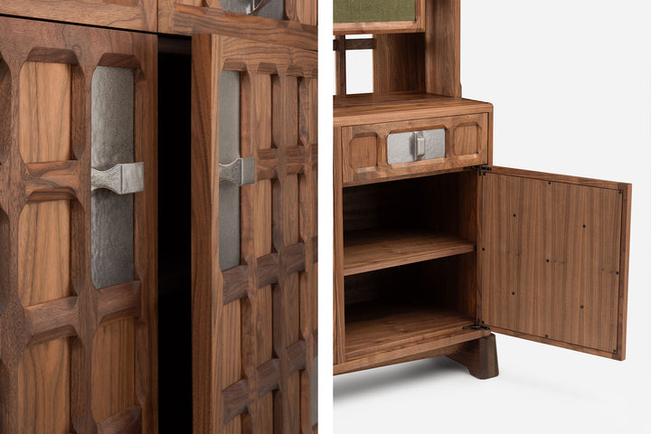 DANISH OILED WALNUT & GREY CERAMIC (MODEL: LF)