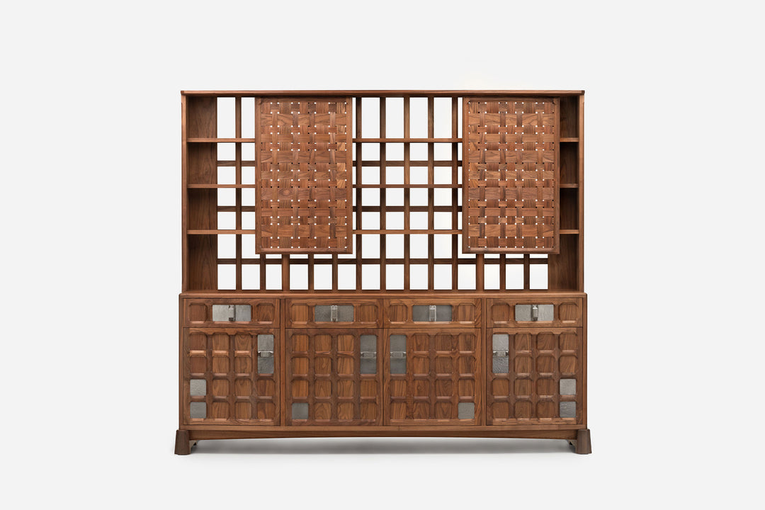 洋書 Cabinets of Wonder VIT 95 Julia Curved 6 drw Hutch 38 × 14 × 74 in - Phillips
