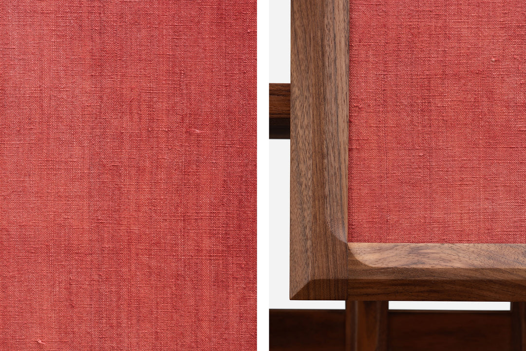 DANISH OILED WALNUT & MADDER RED FLORES TEXTILE LINEN (MODEL: LF)