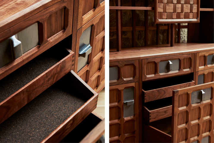 DANISH OILED WALNUT & GREY CERAMIC (MODEL: MF)