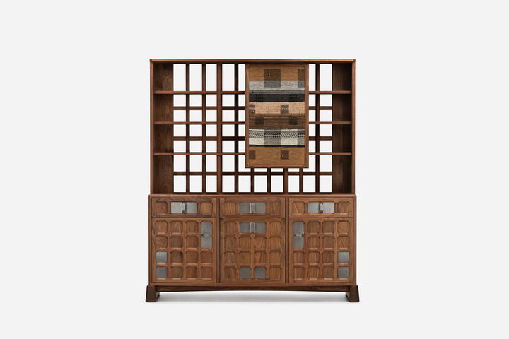 DANISH OILED WALNUT & GREY CERAMIC & CATARINA RICCABONA PANEL (MODEL: MFN)