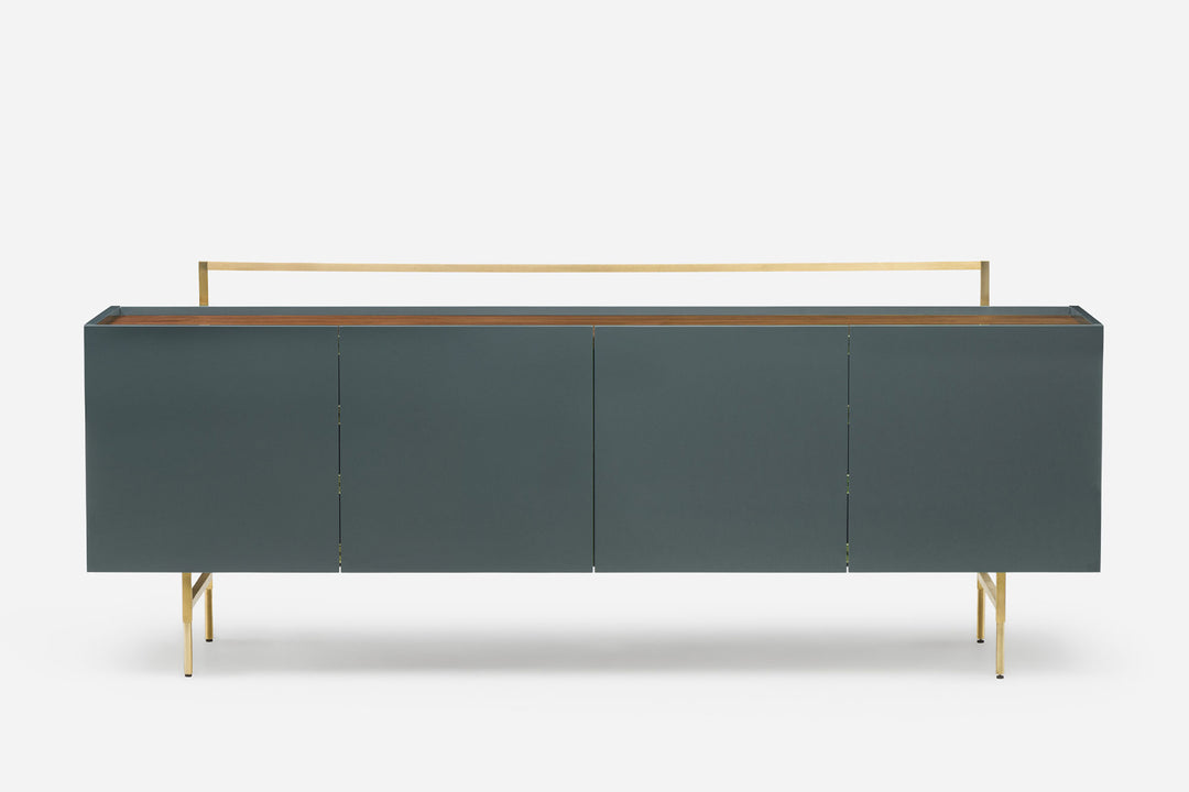 DANISH OILED WALNUT & BAY GLOSS HDF & BRUSHED BRASS