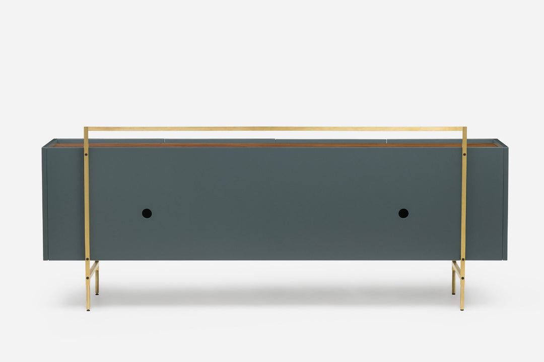 DANISH OILED WALNUT & BAY GLOSS HDF & BRUSHED BRASS