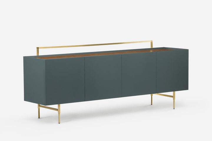 DANISH OILED WALNUT & BAY GLOSS HDF & BRUSHED BRASS