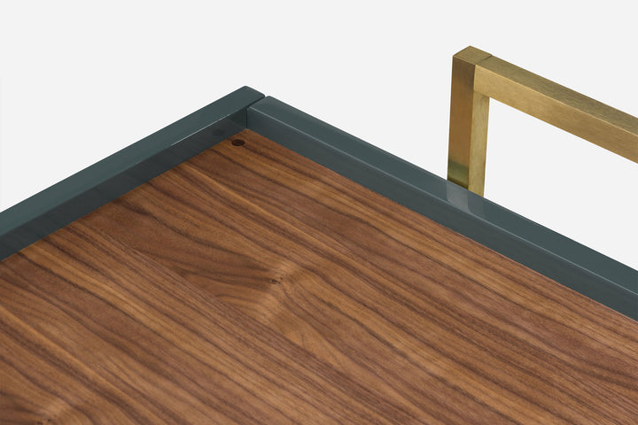DANISH OILED WALNUT & BAY GLOSS HDF & BRUSHED BRASS