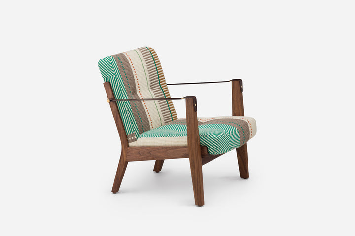 DANISH OILED WALNUT & MANTA ESPINHADA VERDE & BROWN LEATHER STRAPS