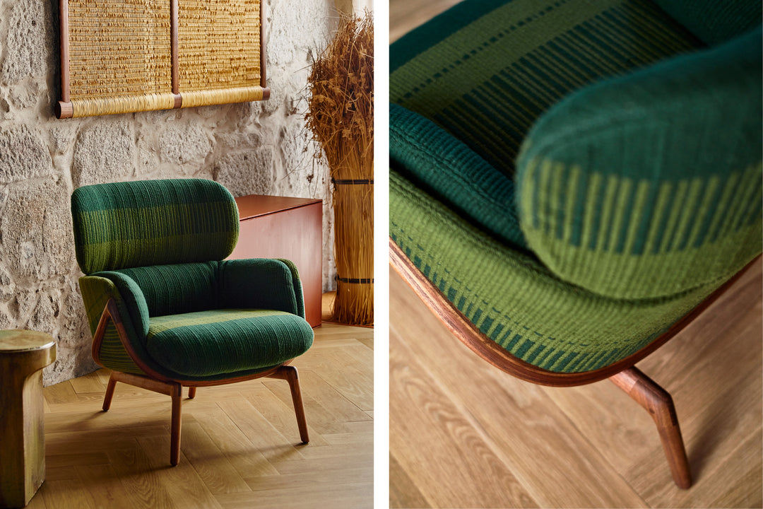 DANISH OILED WALNUT & MANTA LIDO VERDE ESCURO / VERDE TROPA