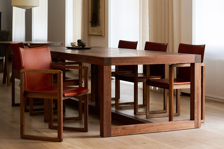 DANISH OILED WALNUT & DARK TAN LEATHER (+ STRUCTURE TABLE)