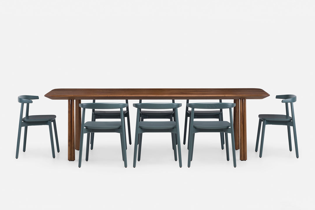 DANISH OILED WALNUT (MODEL L + ANDO CHAIR IN BAY PAINTED ASH)