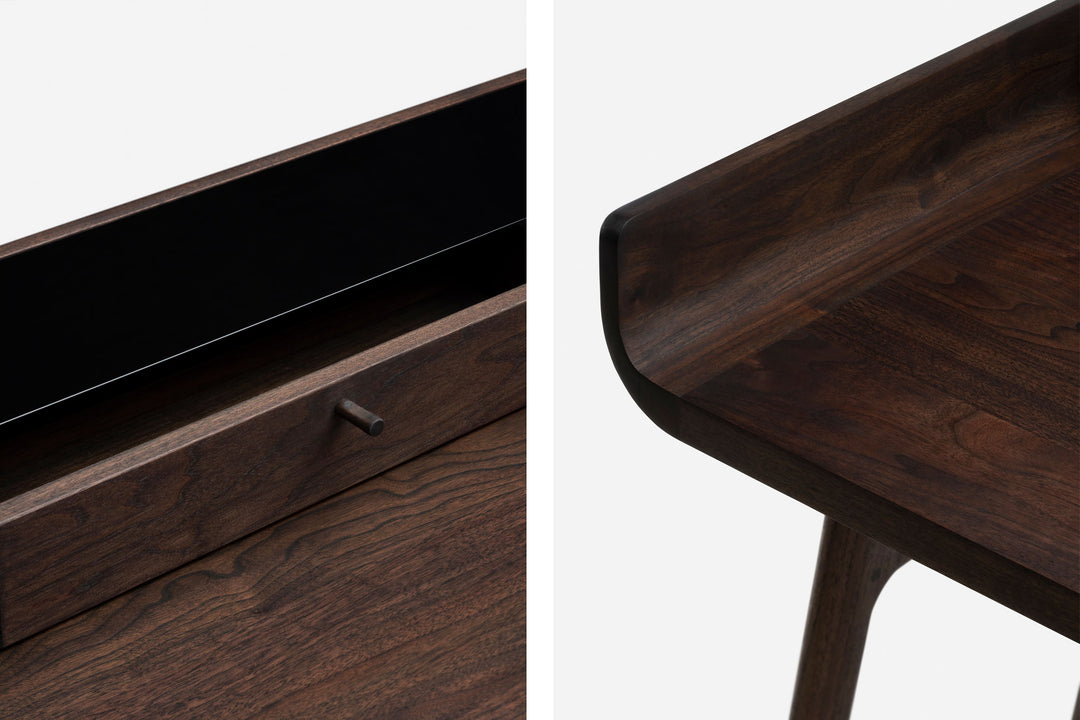 BLACK OILED WALNUT & BLACK GLOSS HDF