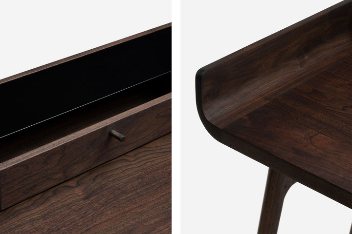 BLACK OILED WALNUT & BLACK GLOSS HDF