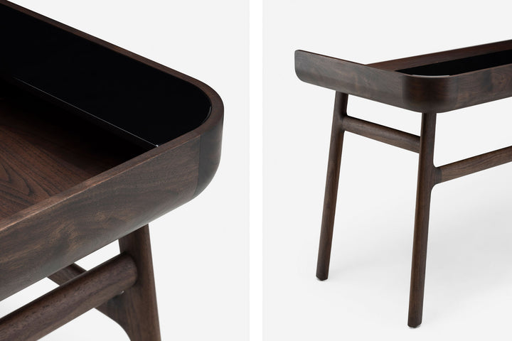 BLACK OILED WALNUT & BLACK GLOSS HDF