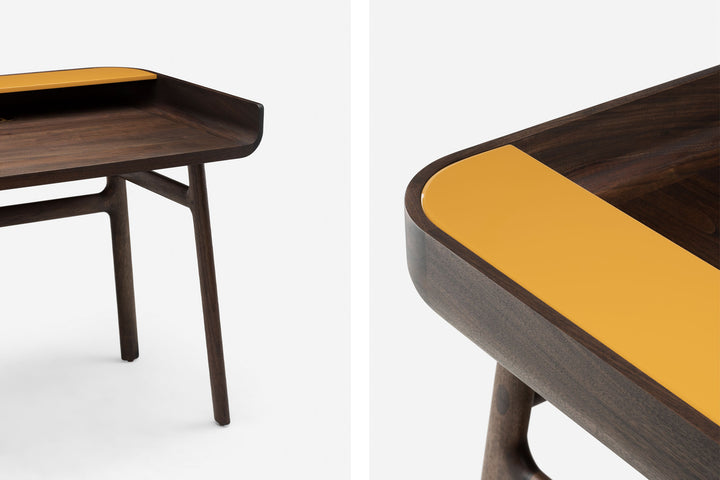 BLACK OILED WALNUT & OCHRE GLOSS HDF