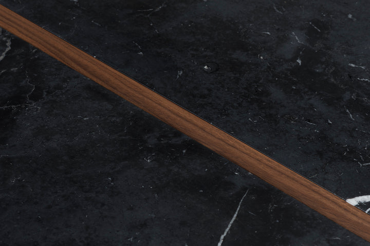 DANISH OILED WALNUT & BLACK MARQUINA MARBLE