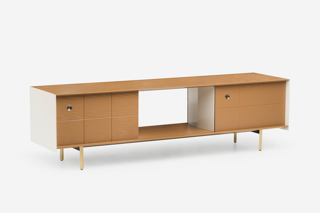 OCHRE PAINTED ASH & BONE GLOSS HDF