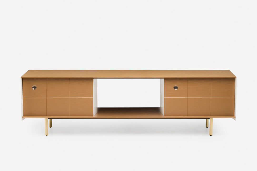 OCHRE PAINTED ASH & BONE GLOSS HDF