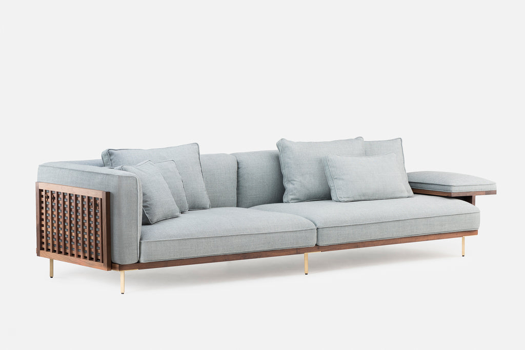 BELLE REEVE SOFA - LONG SOFA WITH ONE ARM + FLAT