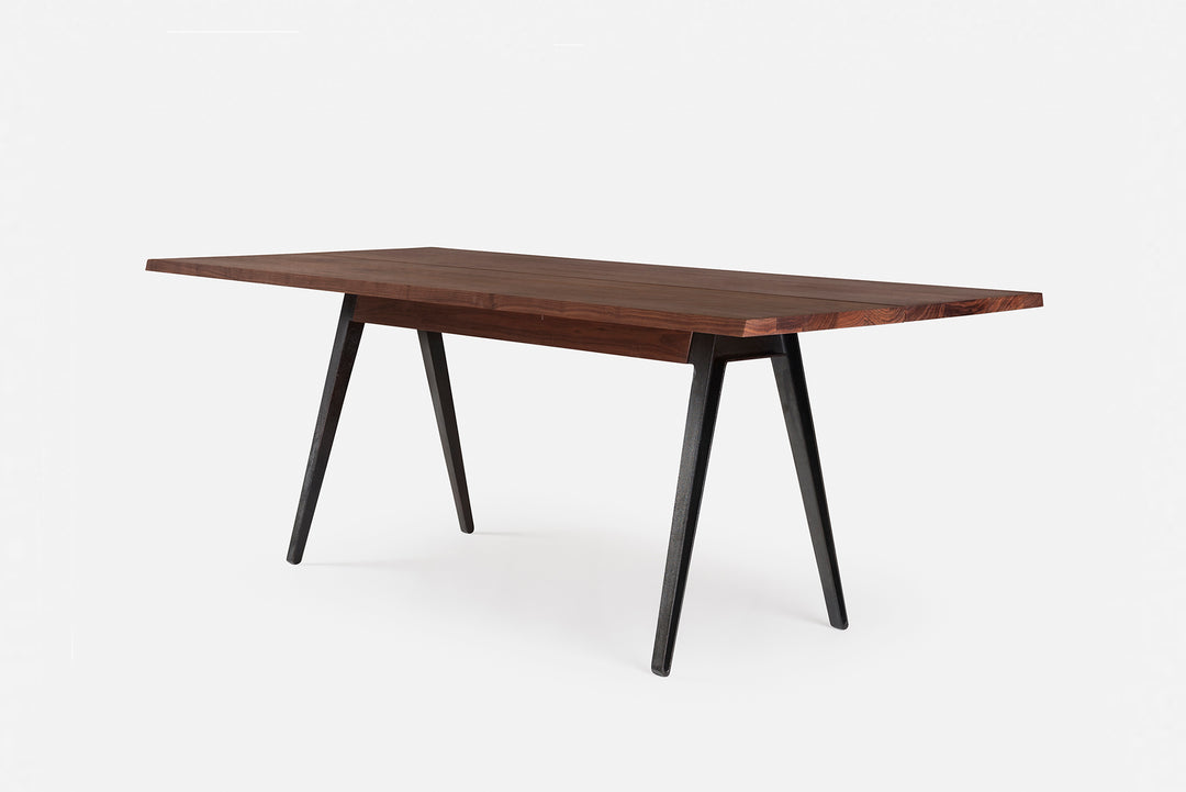 DANISH OILED WALNUT & CAST IRON