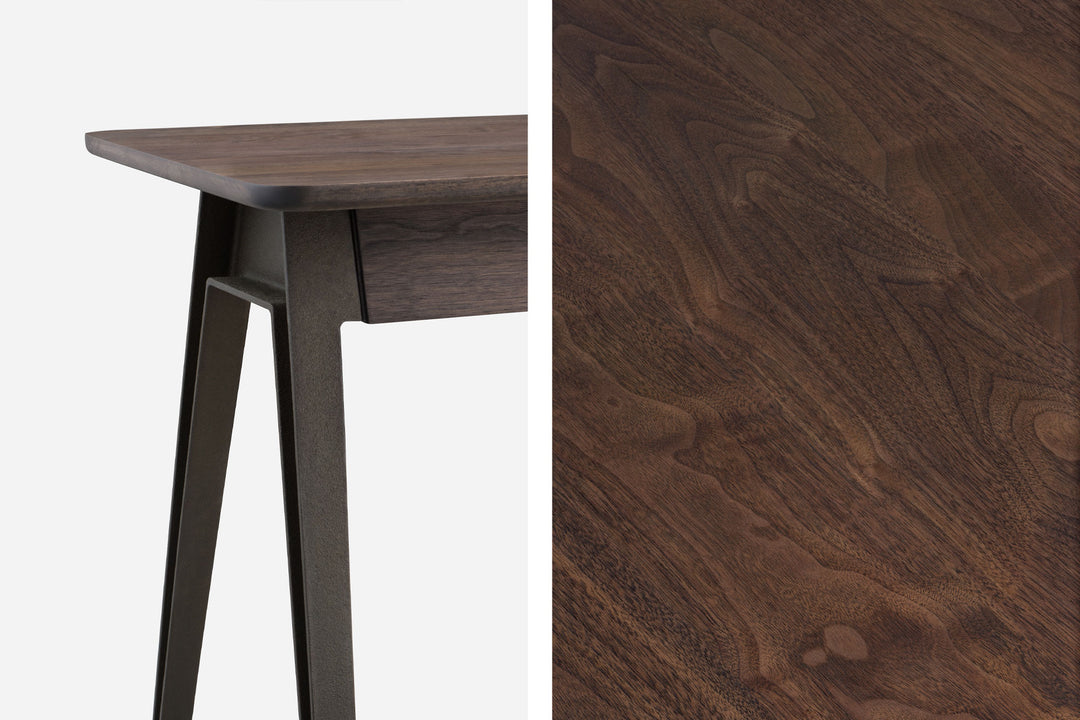 BLACK OILED WALNUT & CAST IRON