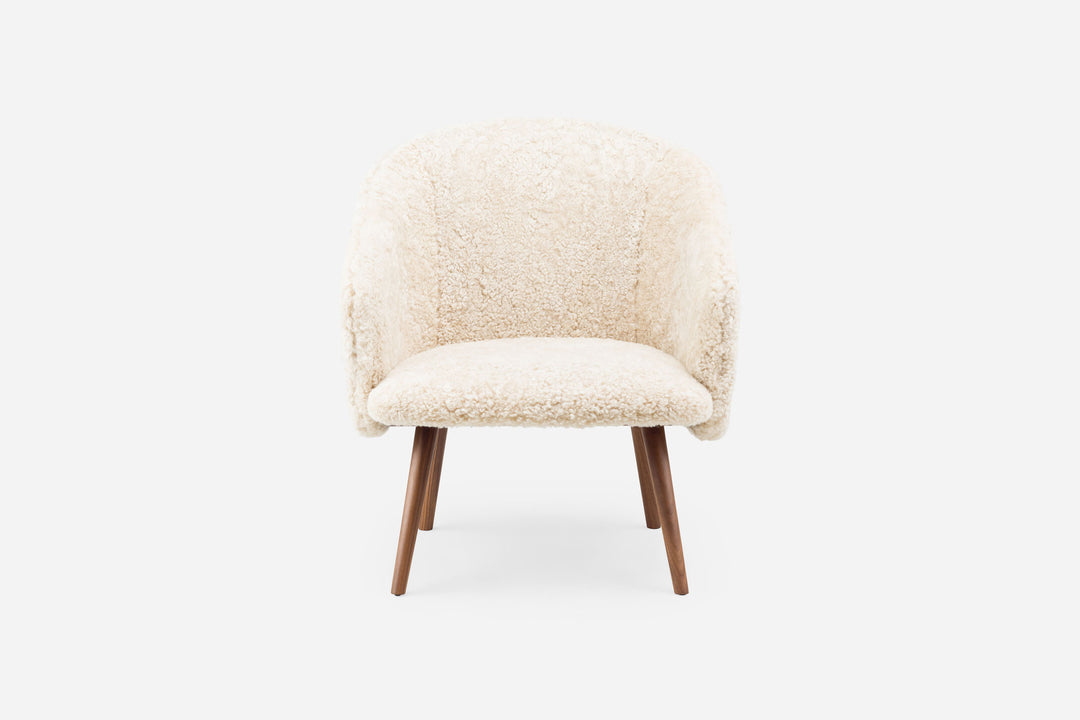 DANISH OILED WALNUT & MOHAWI CURLY WOOL SHEEPSKIN