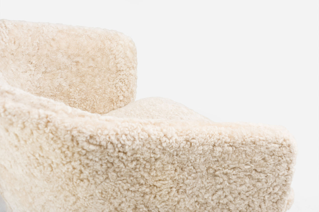 DANISH OILED WALNUT & MOHAWI CURLY WOOL SHEEPSKIN