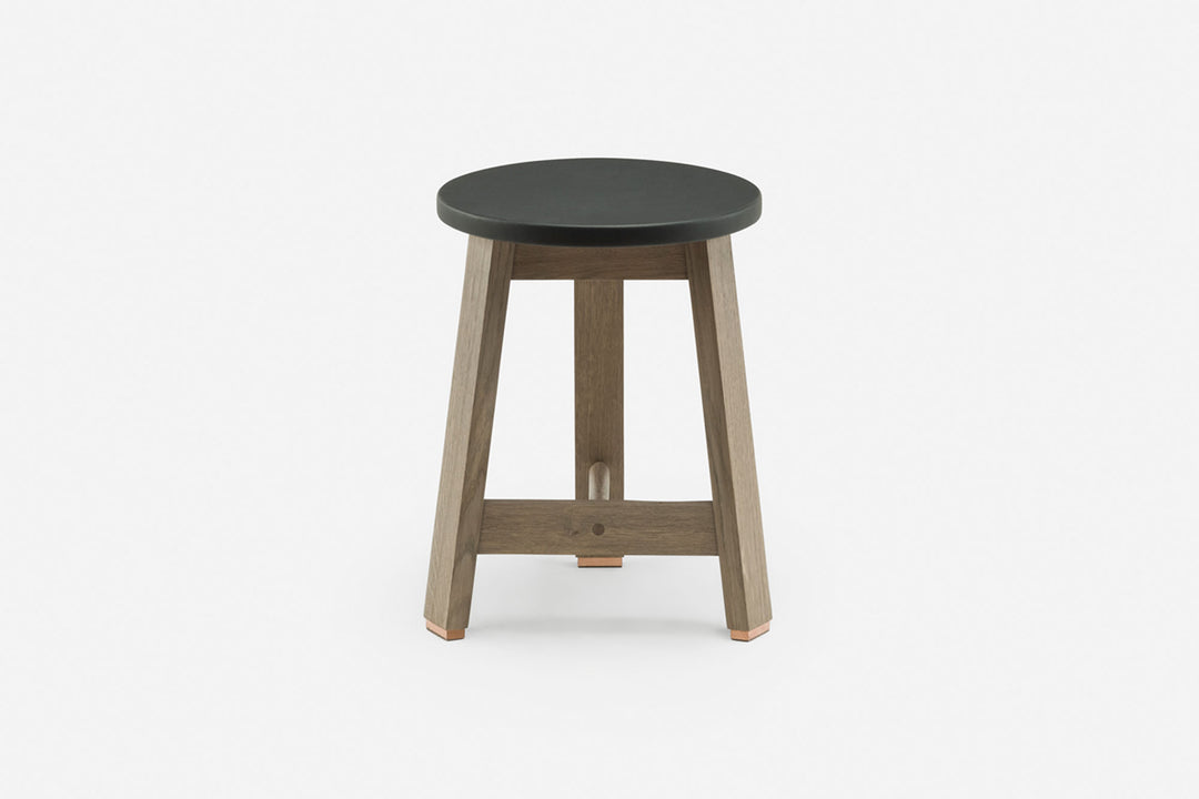 OXIDISED OAK & BLACK LEATHER