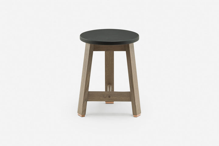 OXIDISED OAK & BLACK LEATHER