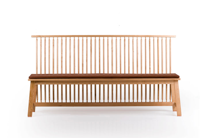 DANISH OILED OAK  (MODEL: 444 + OPTIONAL SEAT PAD IN BROWN NATURAL GRAIN LEATHER)