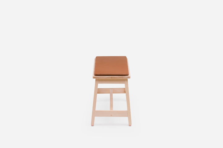 WHITE OILED ASH (MODEL: 449 + OPTIONAL SEAT PAD IN BROWN NATURAL GRAIN LEATHER)