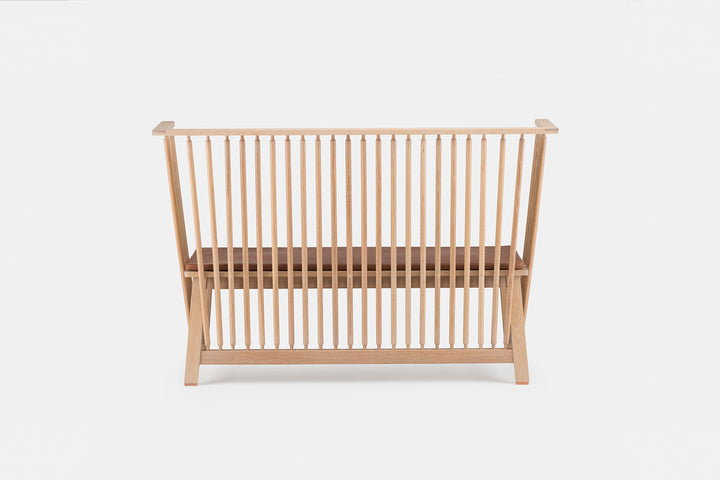 WHITE OILED OAK  (+ OPTIONAL SEAT PAD IN BROWN NATURAL GRAIN LEATHER) (MODEL: 451)