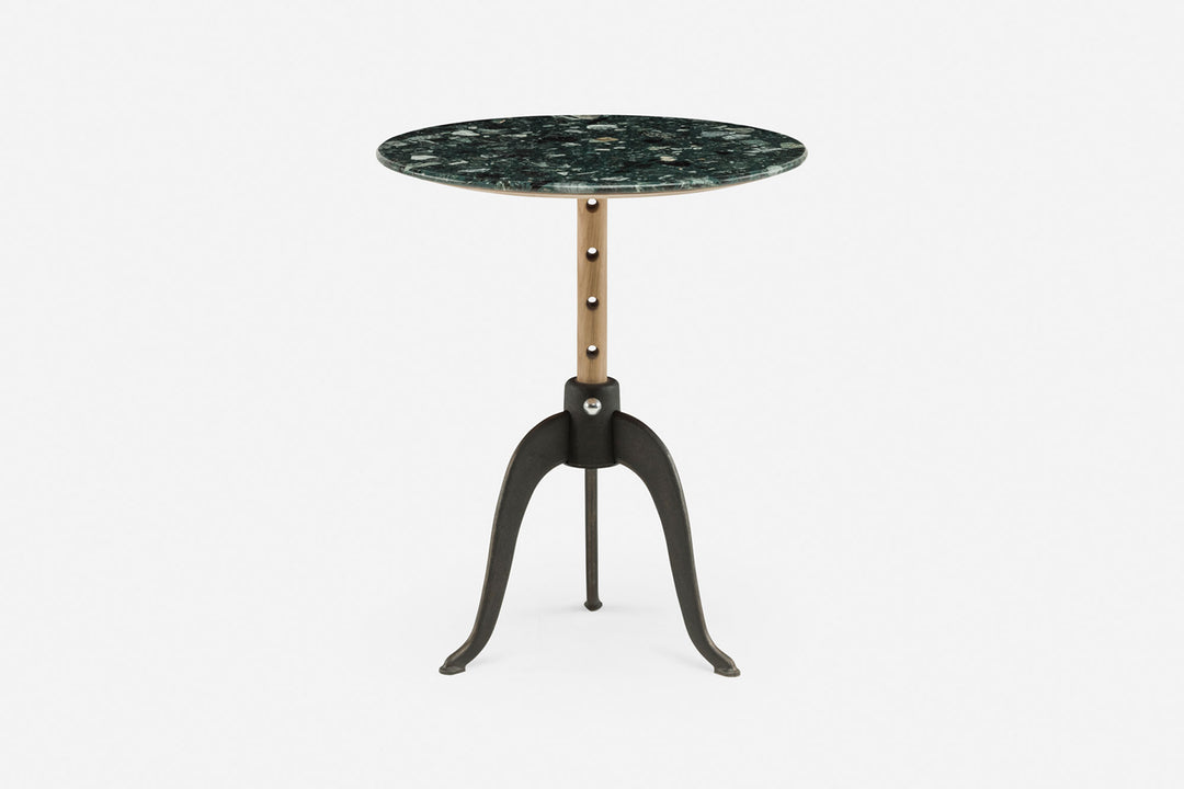 WHITE OILED OAK & VERDE TERRAZZO & CAST IRON