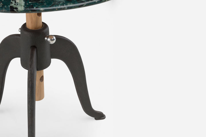 WHITE OILED OAK & VERDE TERRAZZO & CAST IRON