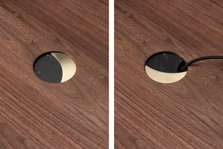 DANISH OILED WALNUT & BLACK MARQUINA MARBLE