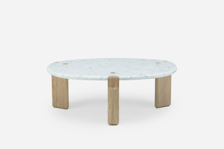 CARRARA MARBLE & WHITE OILED OAK (MODEL: SIM, H 40 CM)